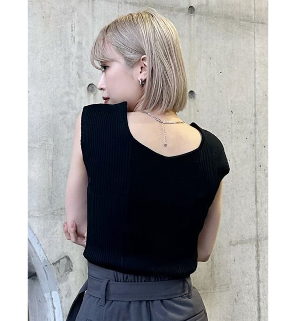 MURUA「バックオープンリブコルセットニット」|ニット・セーター|