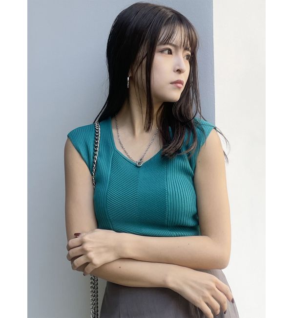 MURUA「バックオープンリブコルセットニット」|ニット・セーター|