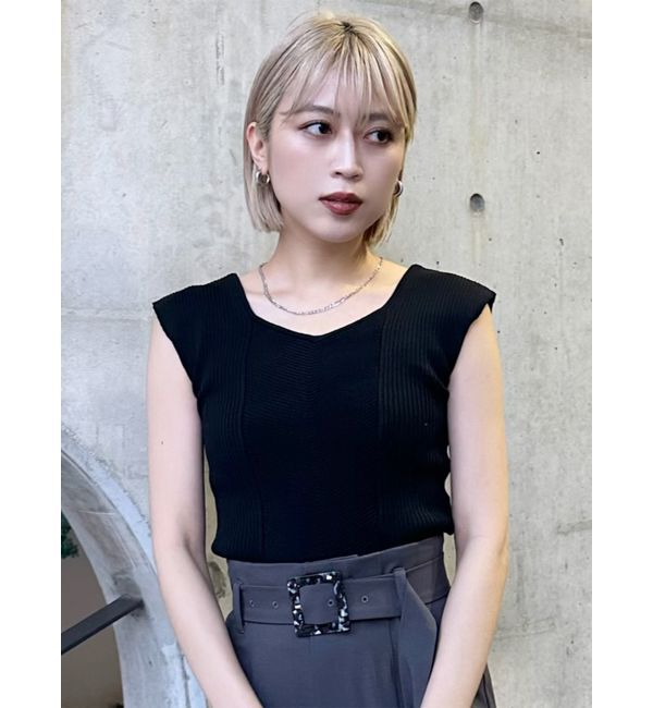 MURUA「バックオープンリブコルセットニット」|ニット・セーター|