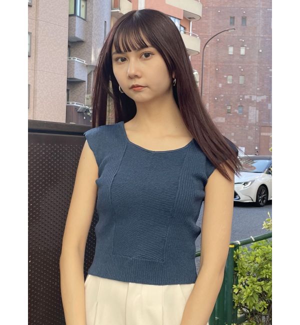 MURUA「バックオープンリブコルセットニット」|ニット・セーター|