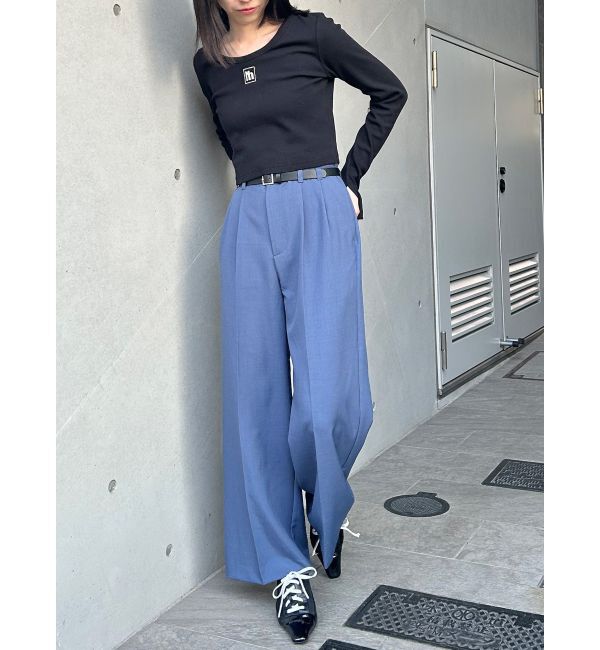 MURUA「フェイクレザーベルトハイウエストパンツ」|その他|