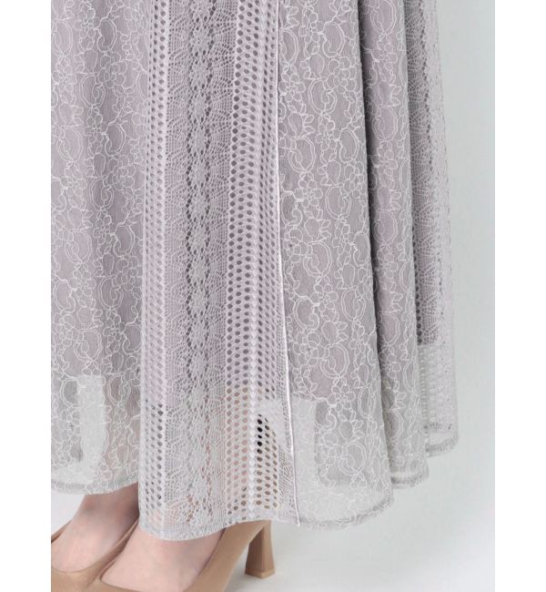 LAGUNAMOON「LADYウエストクロスナローレースワンピース」|ドレス|