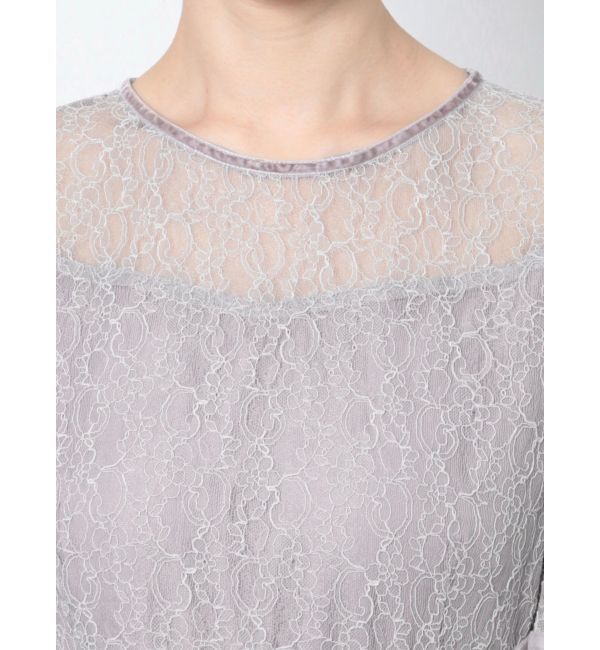 LAGUNAMOON「LADYウエストクロスナローレースワンピース」|ドレス|