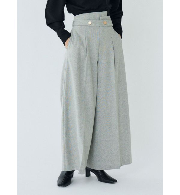LAGUNAMOON「ウールブレンドツイードワイドパンツ」|その他|ライトグレー