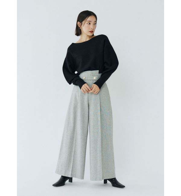 LAGUNAMOON「ウールブレンドツイードワイドパンツ」|その他|