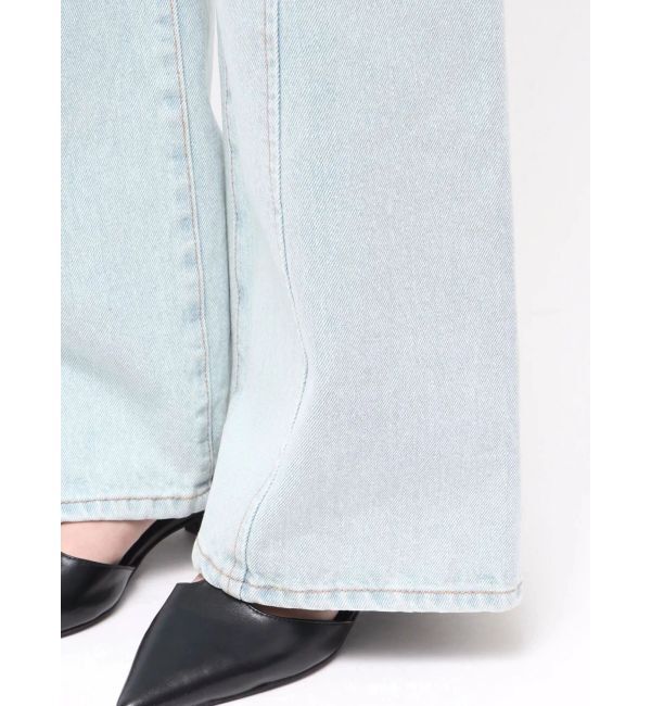 LAGUNAMOON「パッチポケットセミワイドデニムパンツ」|デニム|