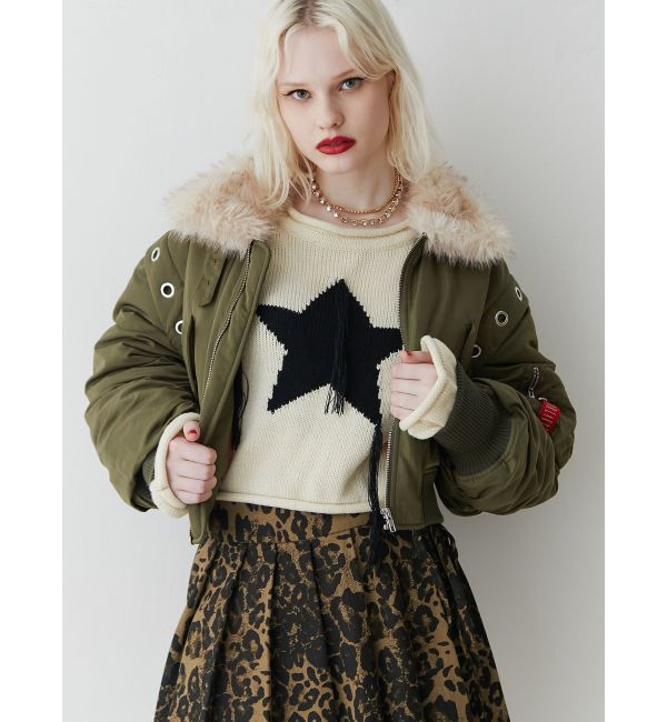 jouetie「マルチスリーブクロップドMA-1」|ブルゾン・スタジャン|