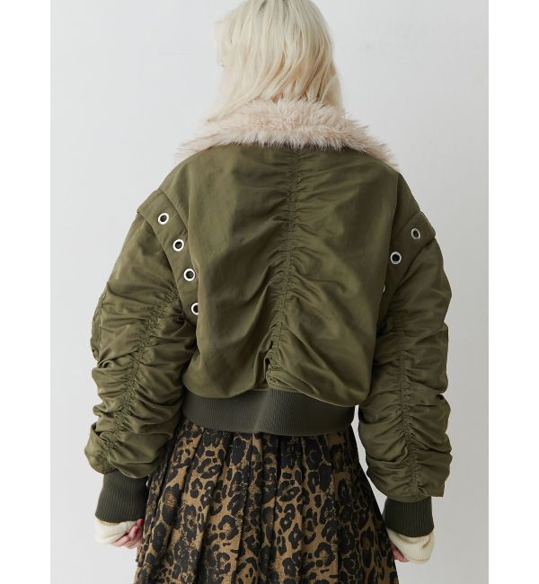 jouetie「マルチスリーブクロップドMA-1」|ブルゾン・スタジャン|