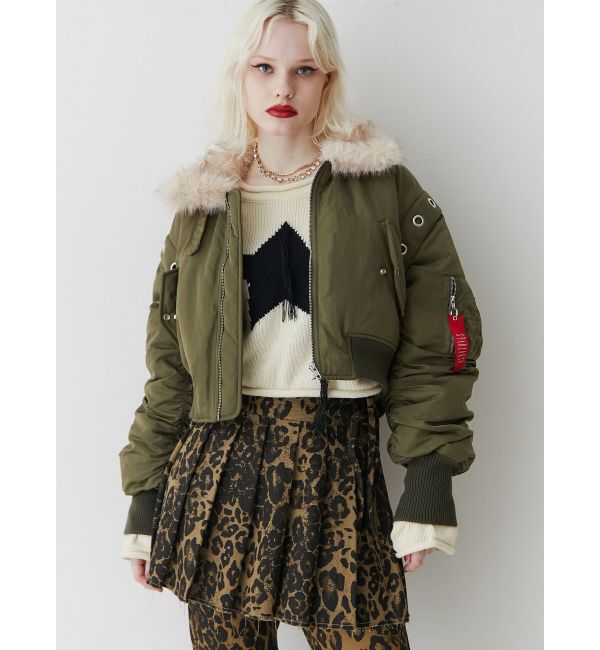 jouetie「マルチスリーブクロップドMA-1」|ブルゾン・スタジャン|