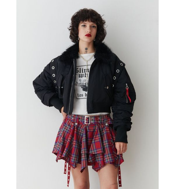 jouetie「マルチスリーブクロップドMA-1」|ブルゾン・スタジャン|