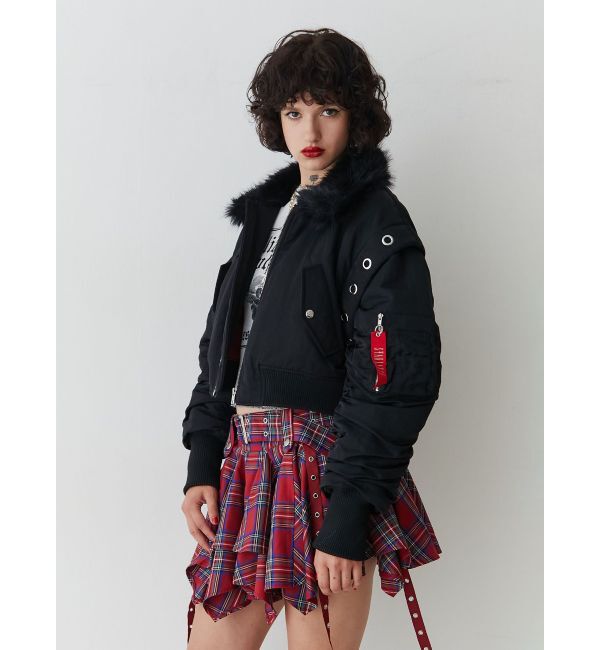 jouetie「マルチスリーブクロップドMA-1」|ブルゾン・スタジャン|