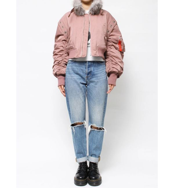 jouetie「マルチスリーブクロップドMA-1」|ブルゾン・スタジャン|