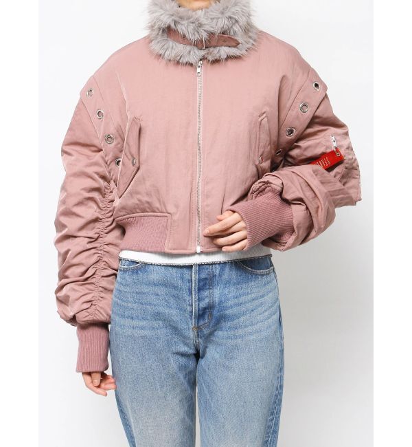 jouetie「マルチスリーブクロップドMA-1」|ブルゾン・スタジャン|