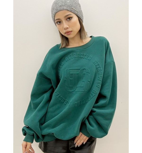 GYDA「GYGYロゴBIGエンボスプルオーバー」|Tシャツ・カットソー|グリーン