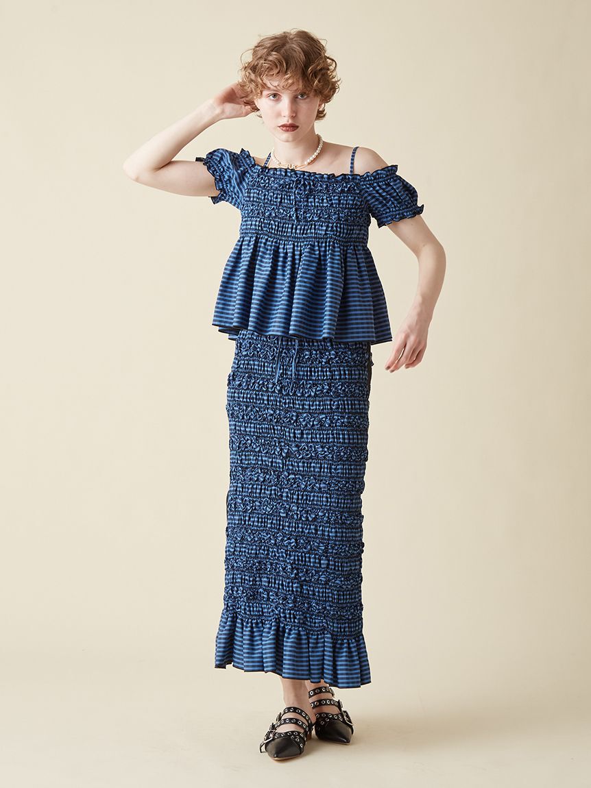 FURFUR「サイドラインシャーリングスカート」|スカート|