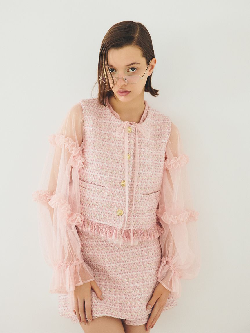 FURFUR「チュールフリルボレロ」|カーディガン|