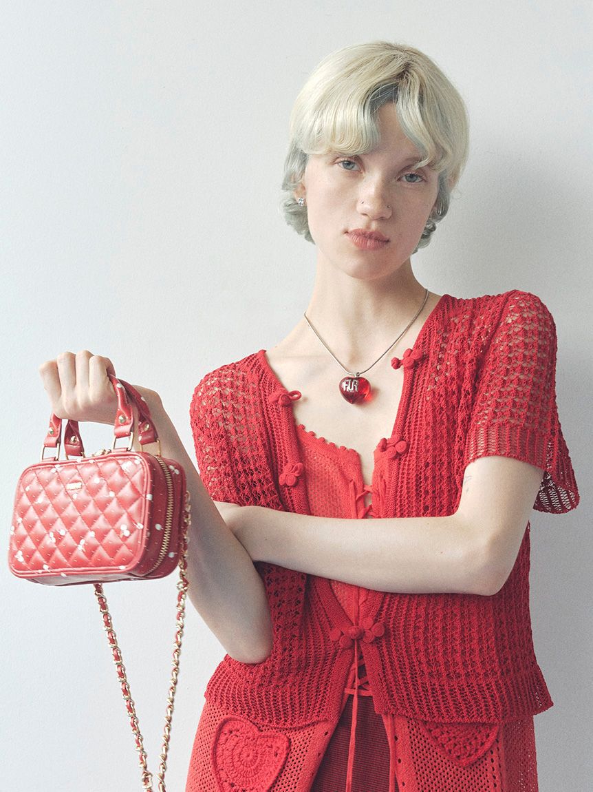 FURFUR「レース編みチャイナニットトップス」|ニット・セーター|