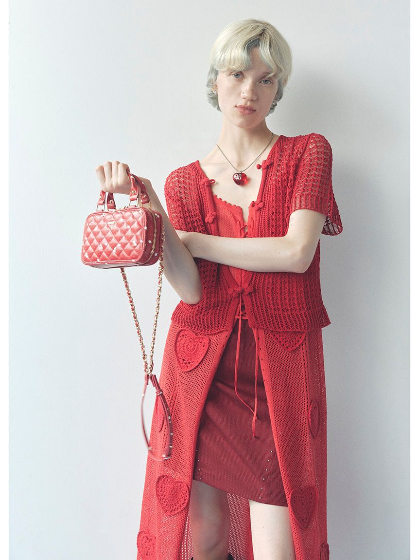 FURFUR「レース編みチャイナニットトップス」|ニット・セーター|