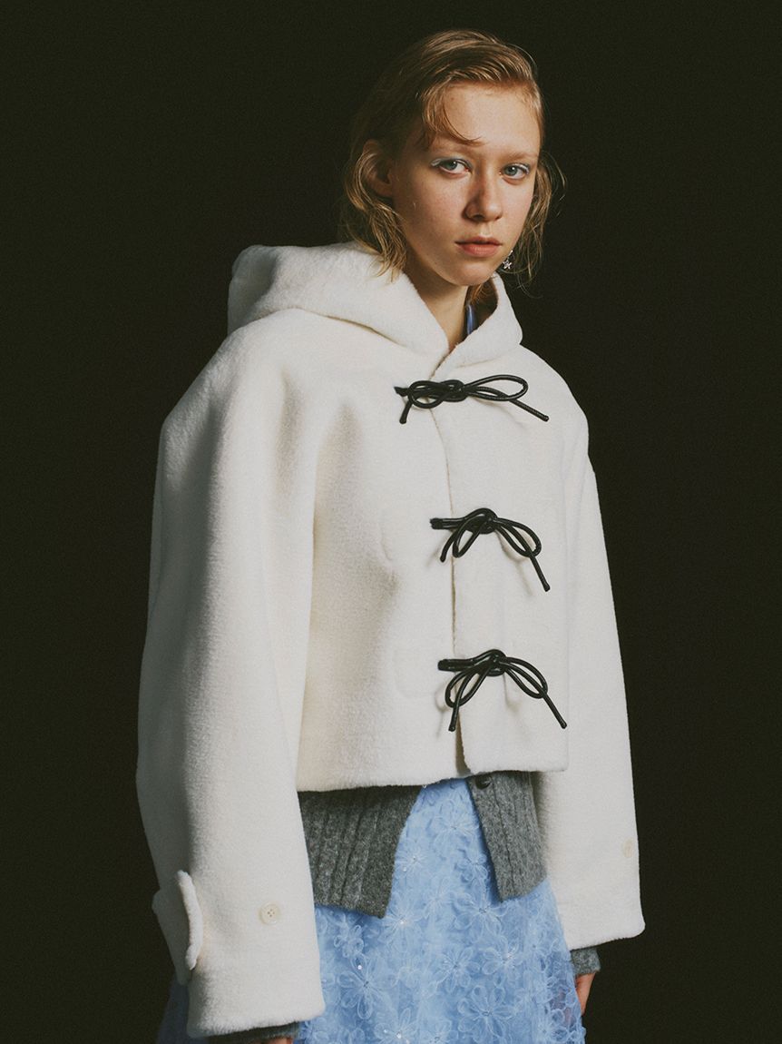 FURFUR「リボンショートダッフルコート」|ダッフルコート|