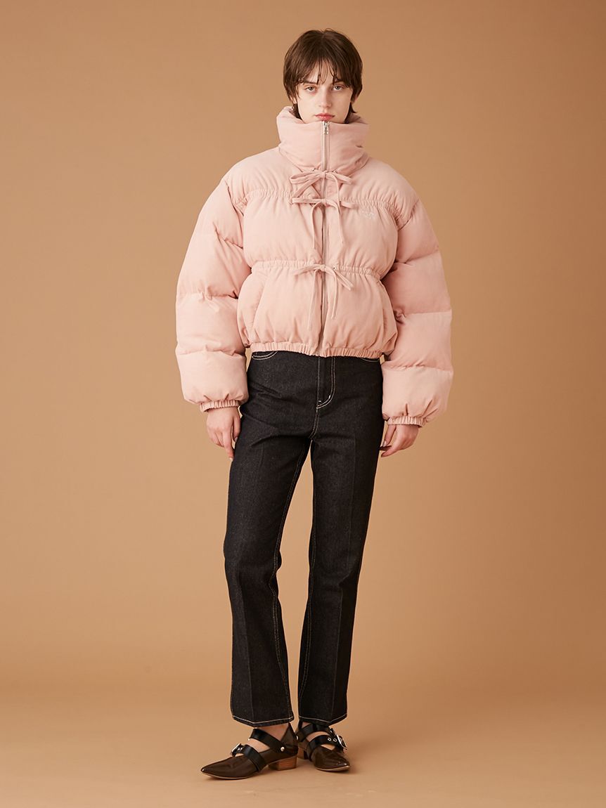 FURFUR「リボンステッチセミフレアデニムパンツ」|デニム|