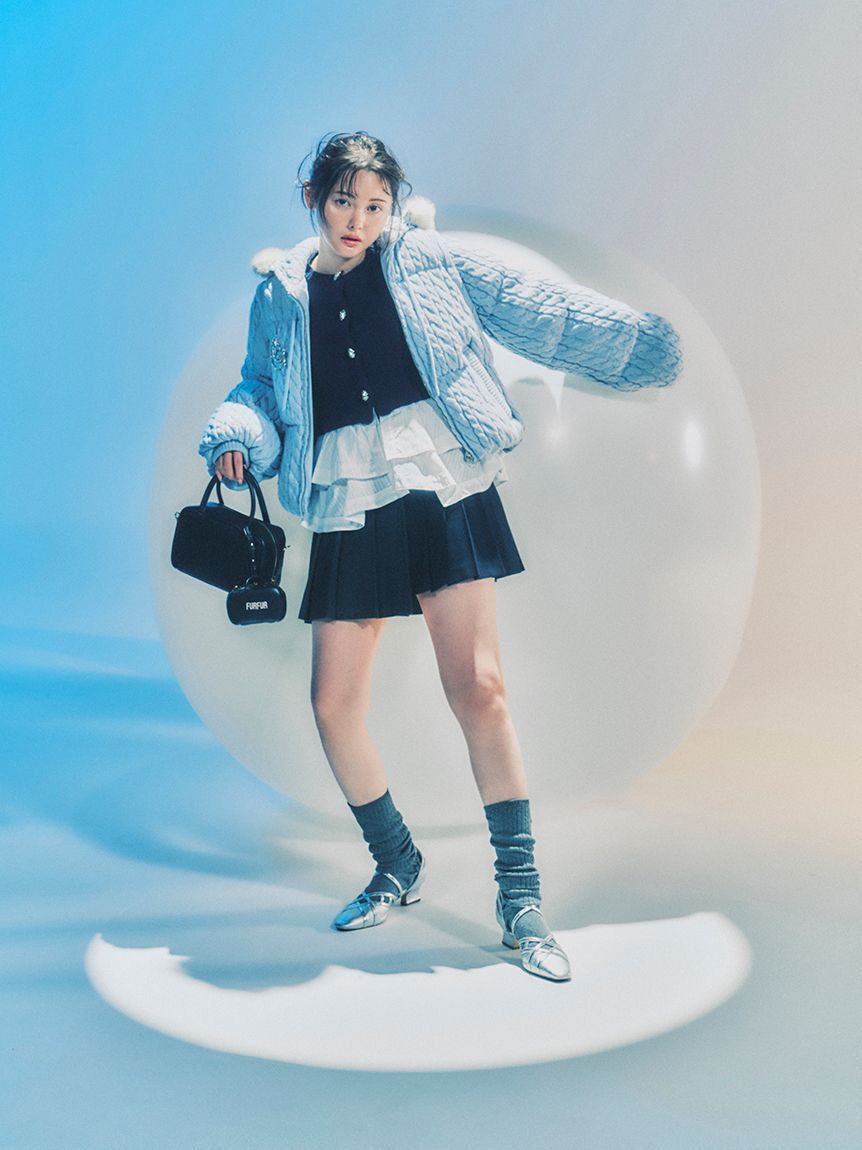 FURFUR「【WEB限定カラー】ペプラムレイヤードカーディガン」|カーディガン|