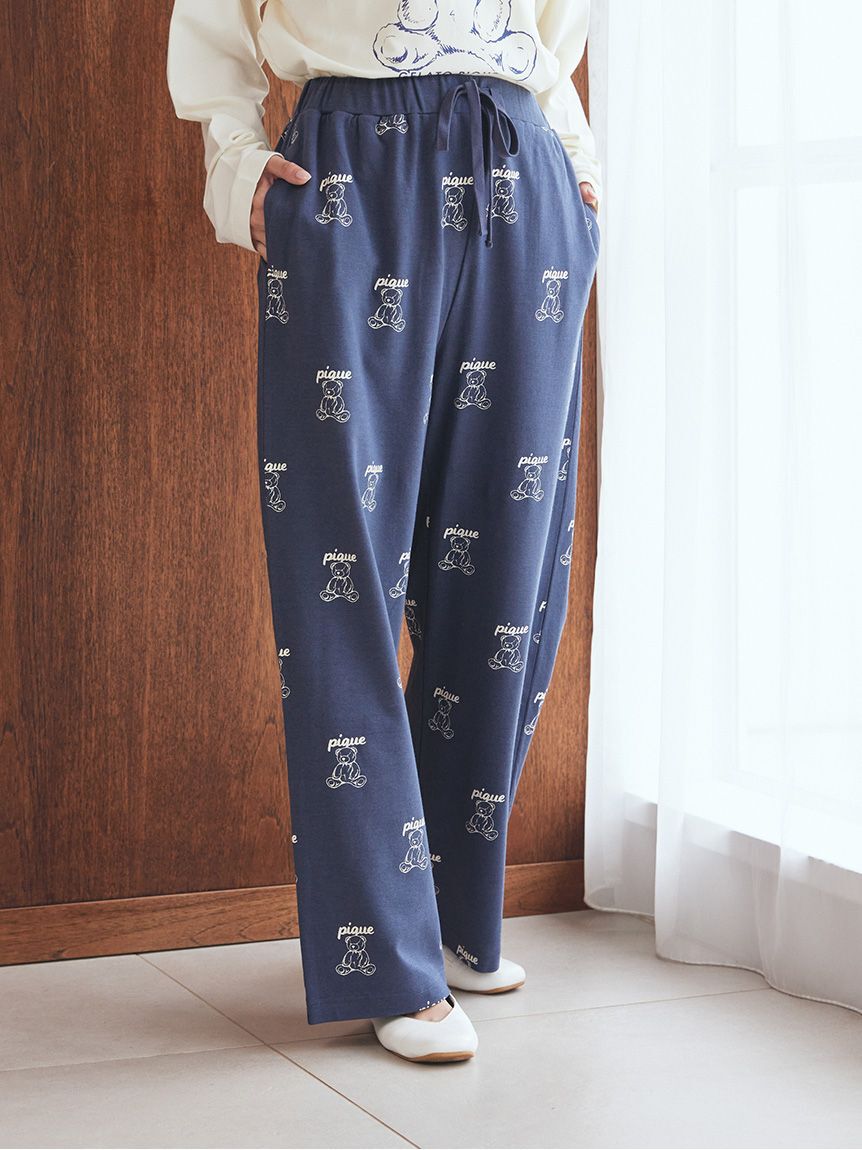 gelato pique「【UNISEX】総柄ロングパンツ」|ルームウェア|