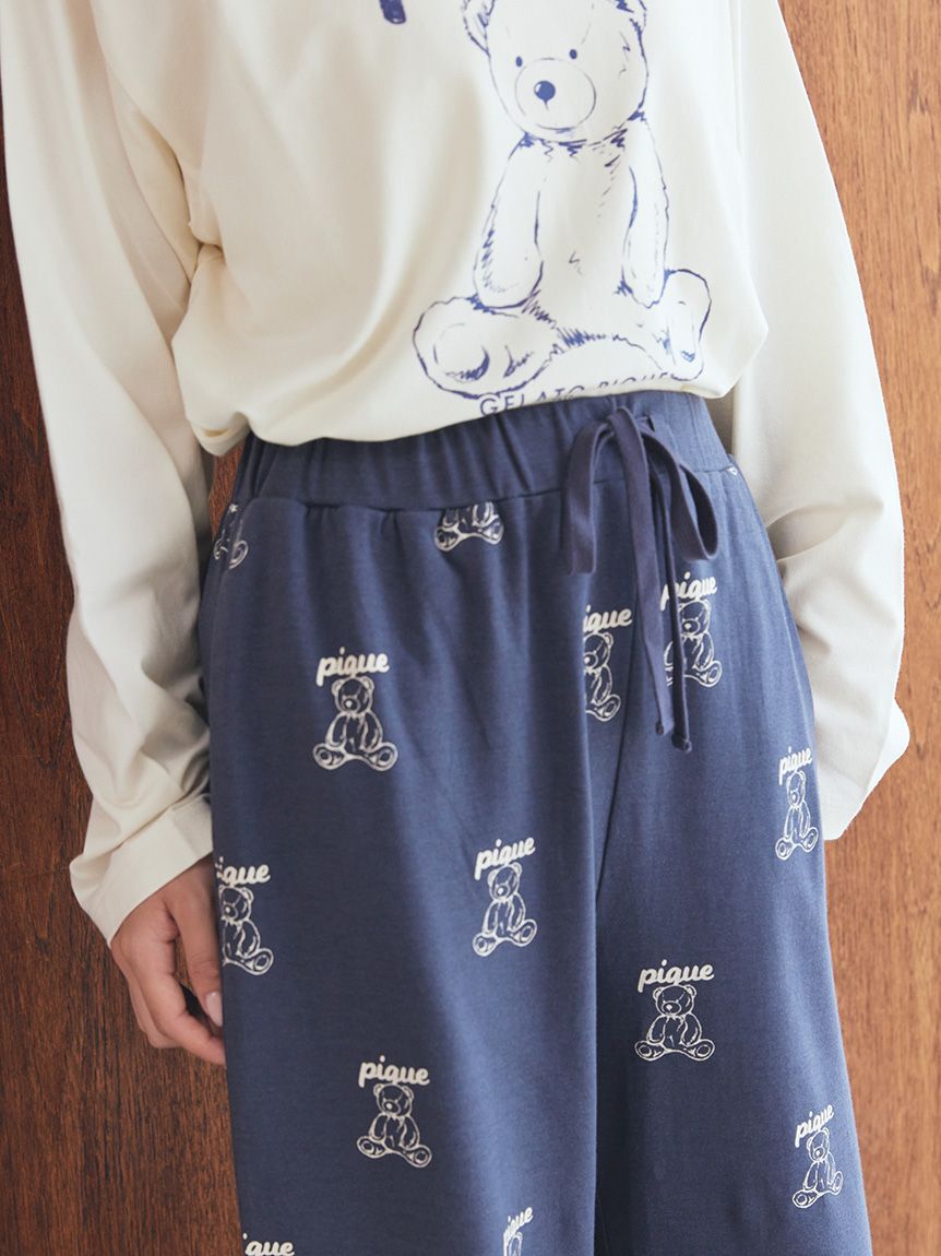 gelato pique「【UNISEX】総柄ロングパンツ」|ルームウェア|