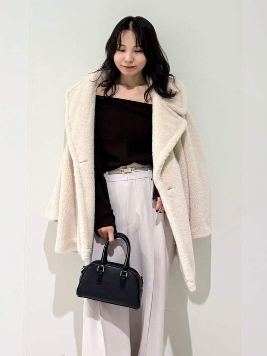 FRAY I.D「ワイドカラーオフショルダープルオーバー」|ニット・セーター|