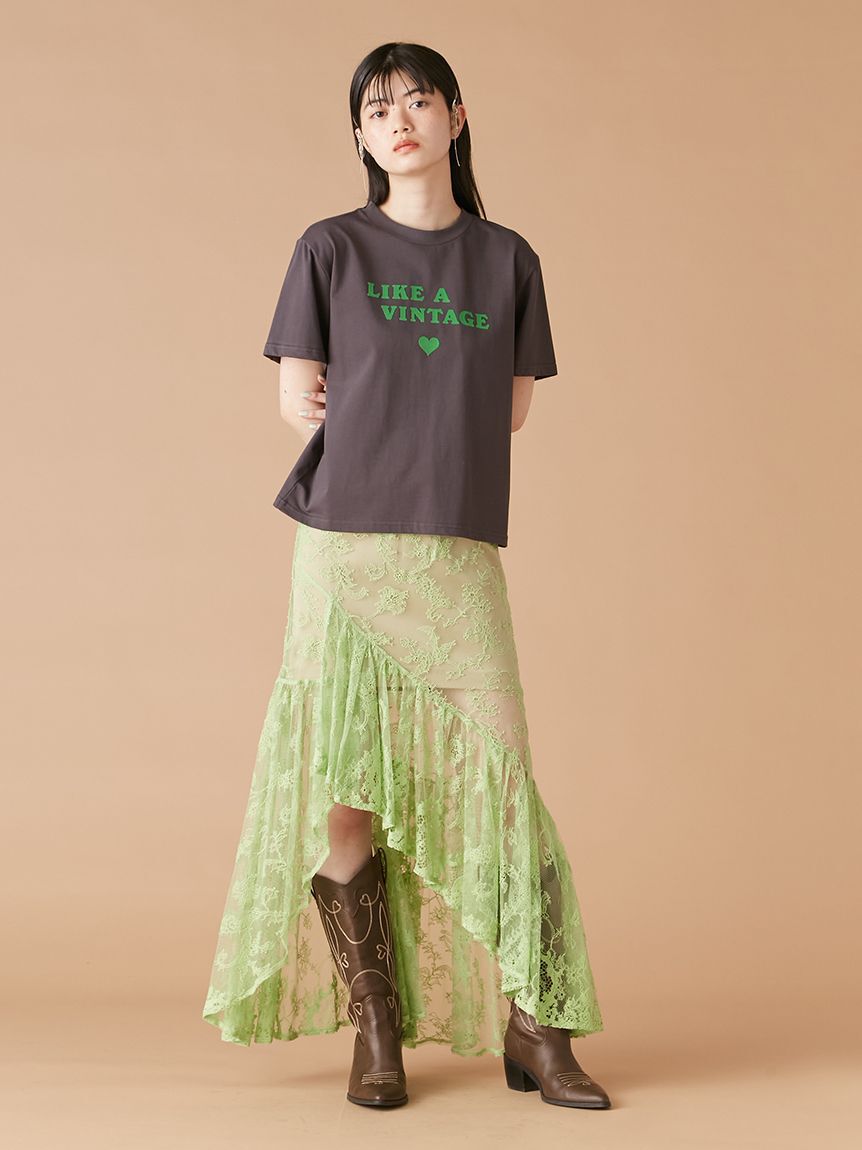LILY BROWN「レイヤードレーススカート」|スカート|