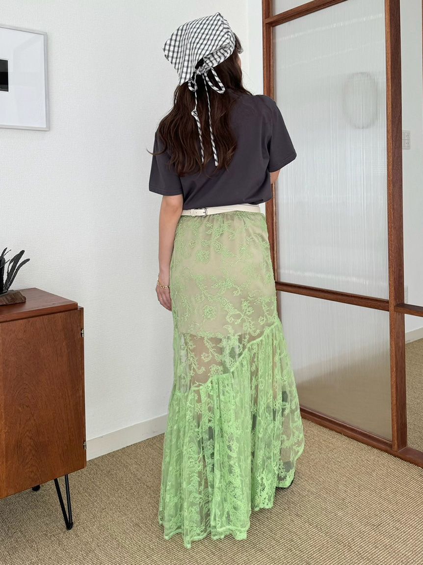 LILY BROWN「レイヤードレーススカート」|スカート|