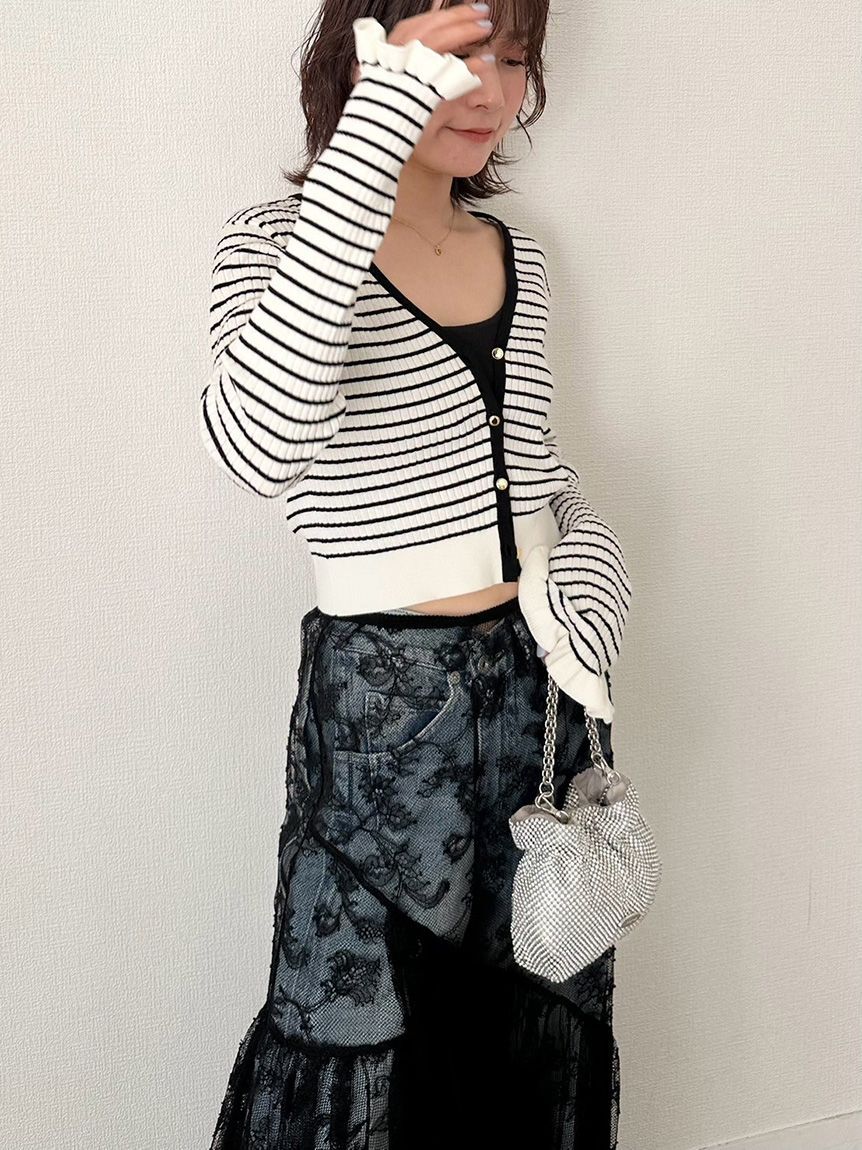 LILY BROWN「レイヤードレーススカート」|スカート|