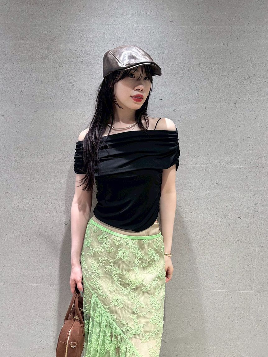 LILY BROWN「レイヤードレーススカート」|スカート|