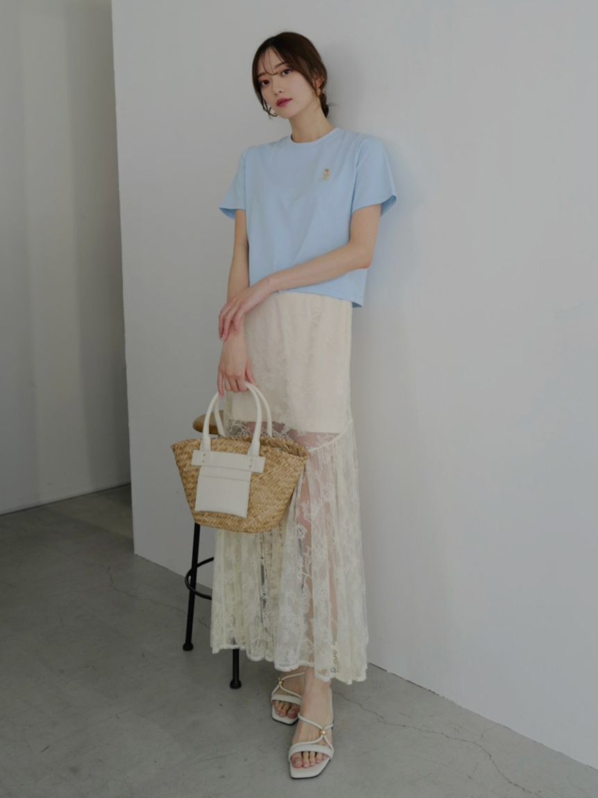 LILY BROWN「レイヤードレーススカート」|スカート|