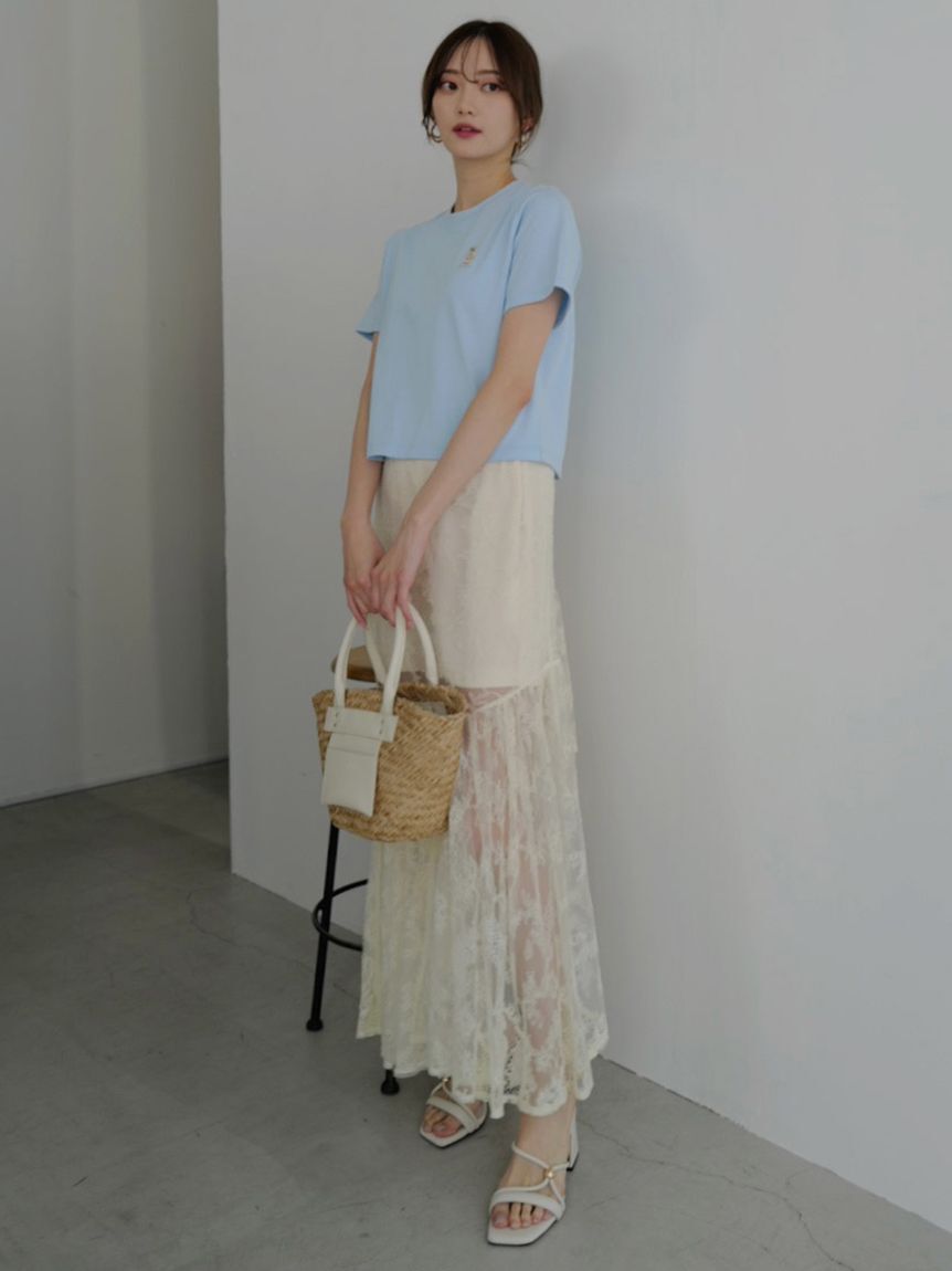LILY BROWN「レイヤードレーススカート」|スカート|