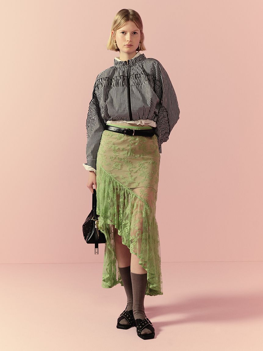 LILY BROWN「レイヤードレーススカート」|スカート|