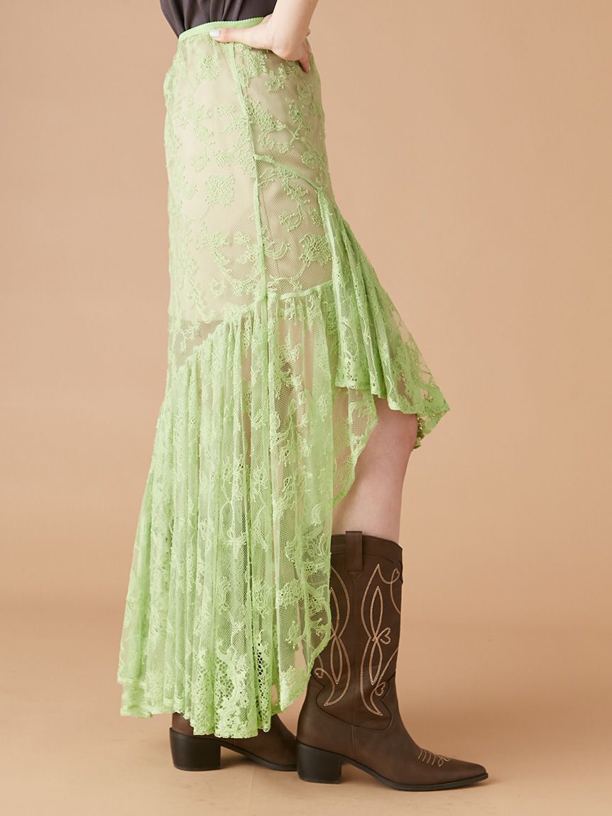 LILY BROWN「レイヤードレーススカート」|スカート|