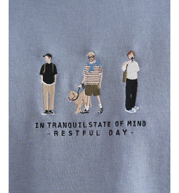 ikka「ポンチスリーメン刺繍Tシャツ」|Tシャツ・カットソー|