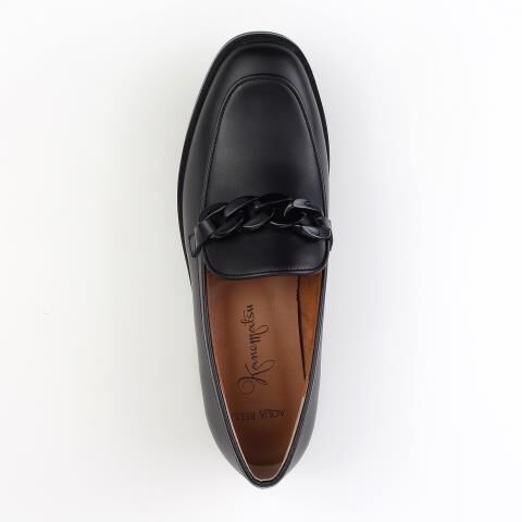 銀座かねまつ「LSFB2556STEBLK 【本革】【防水】アクアベルローファー」|レインシューズ|