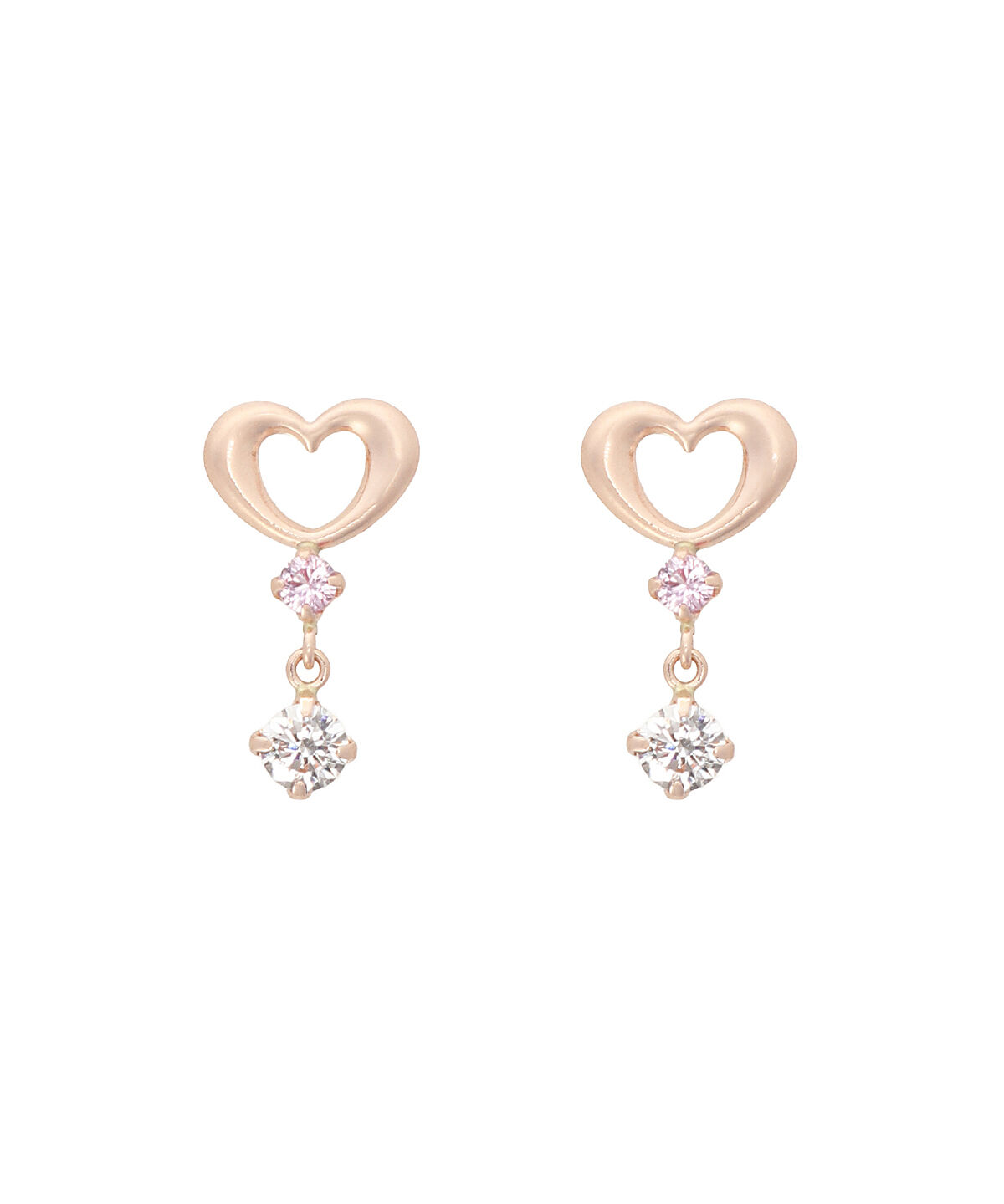 Samantha Tiara「K10PG ハートピアス」|ピアス|K10 PG