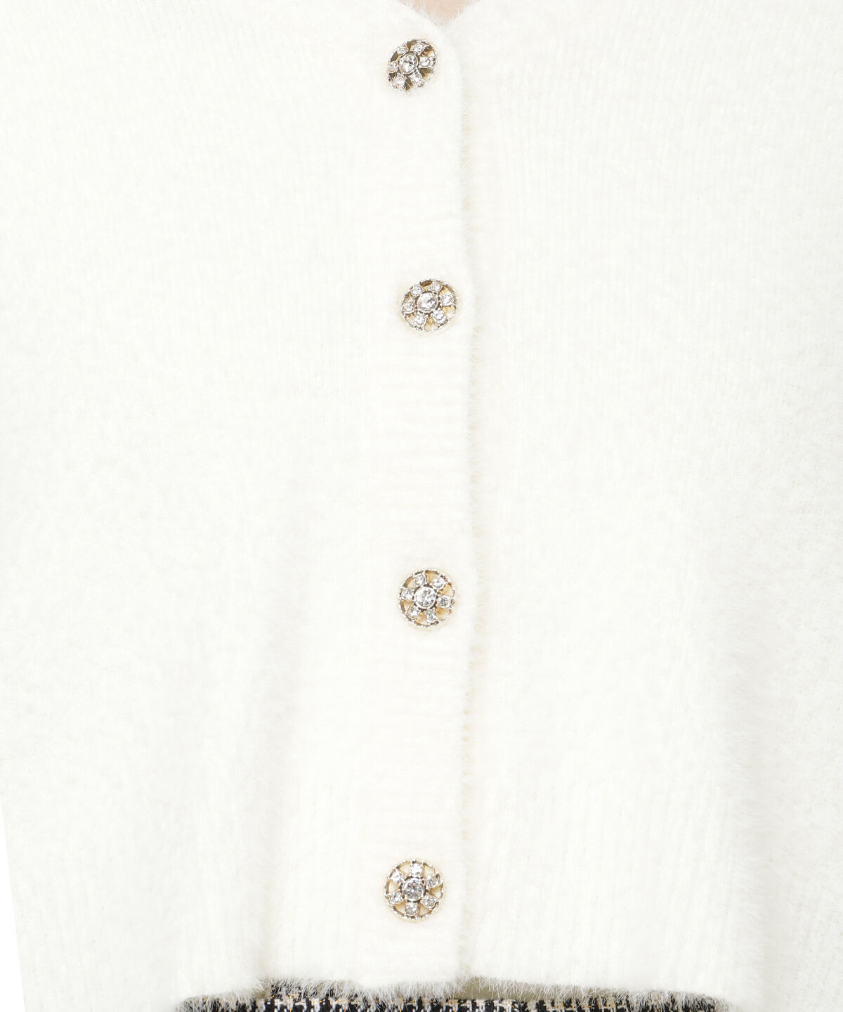 アンドクチュール「ラメフェザーVネックアンサンブル」|カーディガン|