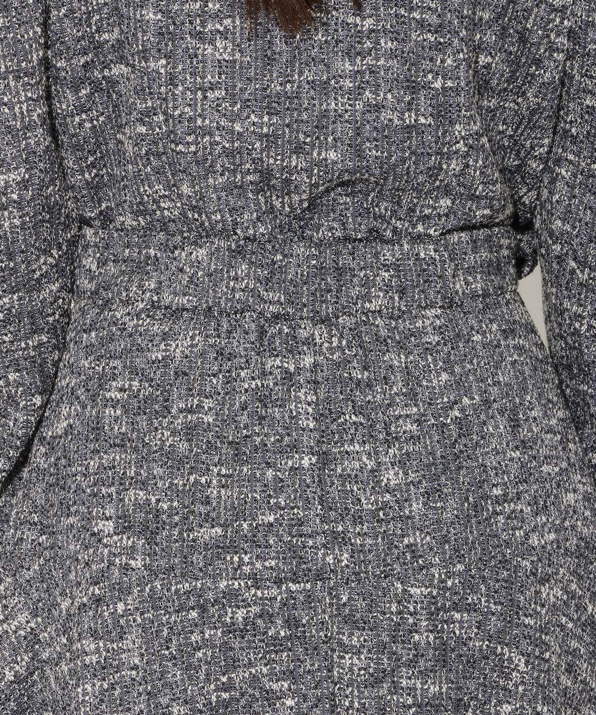 アンドクチュール「カットツイードミニスカート」|台形|