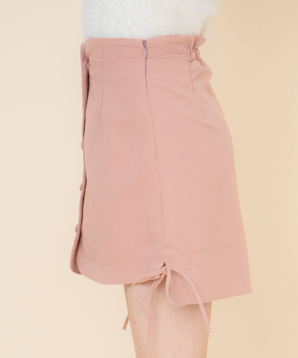 REDYAZEL「フロントボタンミニスカート」|台形|