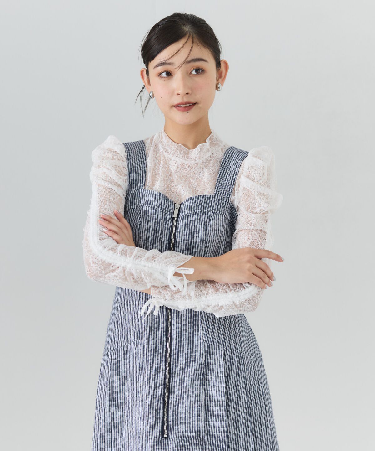 REDYAZEL「サイドプリーツジャンパースカート」|ジャンパースカート|