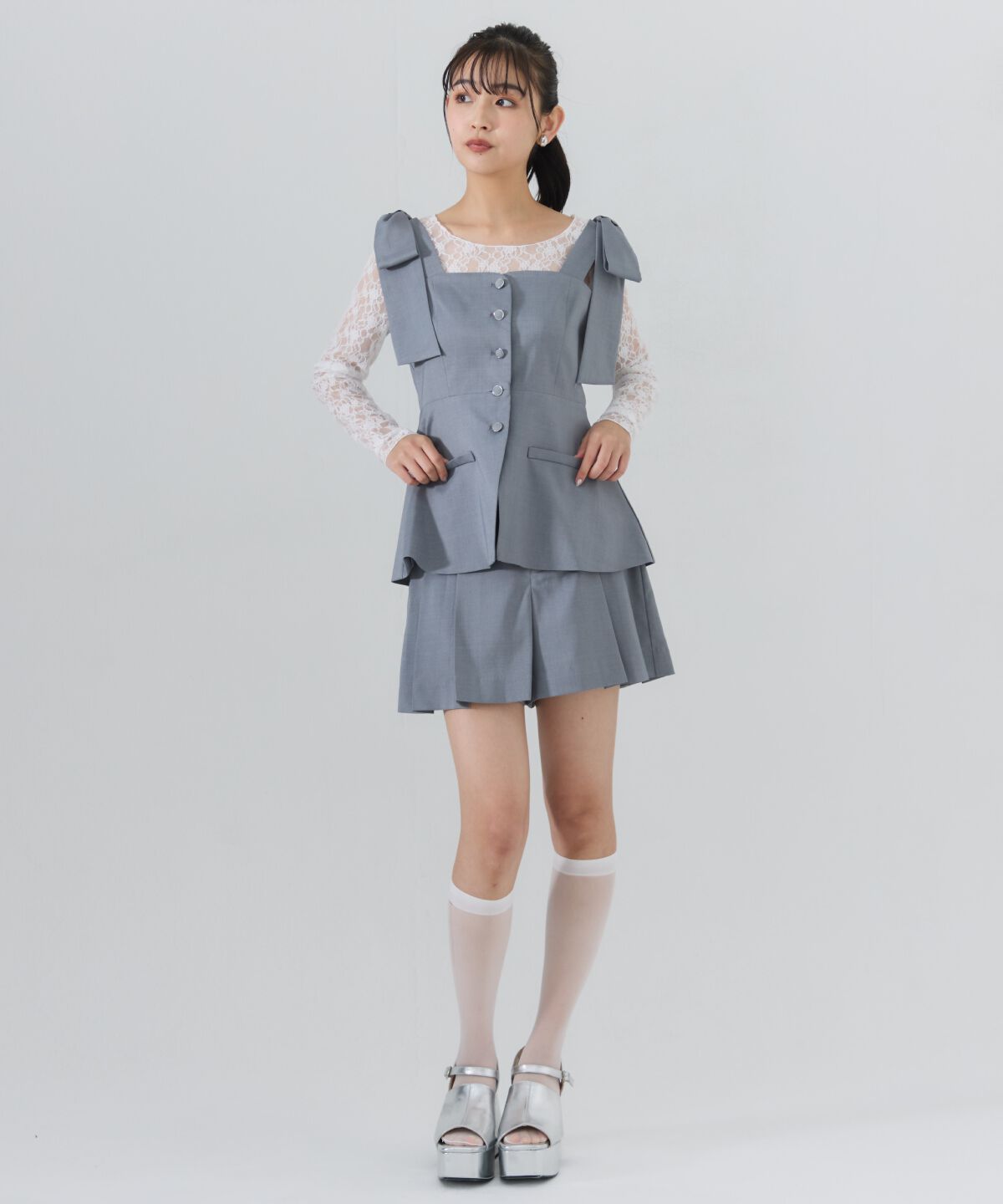 REDYAZEL「リボンショルダービスチェ」|キャミソール|