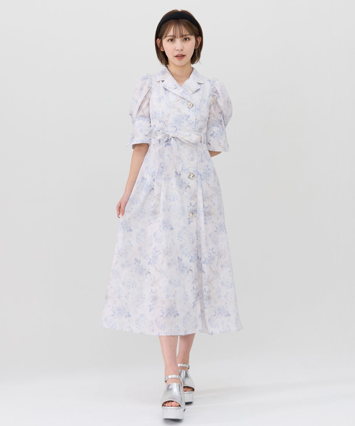 REDYAZEL「ローズプリントロングワンピース」|ワンピース|