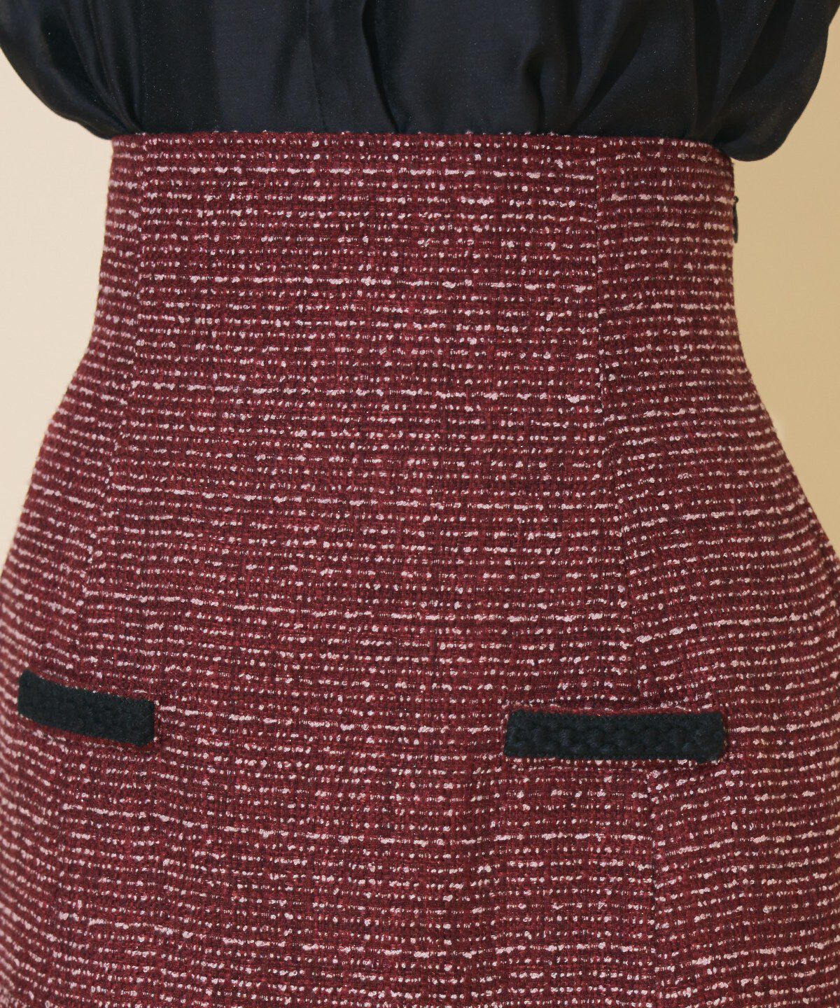 WILLSELECTION「ブレードデザインツイードミニスカート」|フレア|