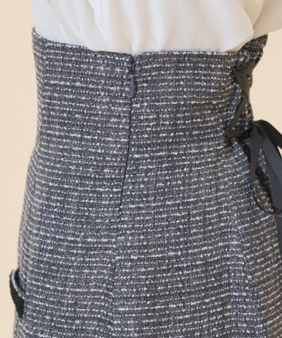 WILLSELECTION「ブレードデザインツイードミニスカート」|フレア|