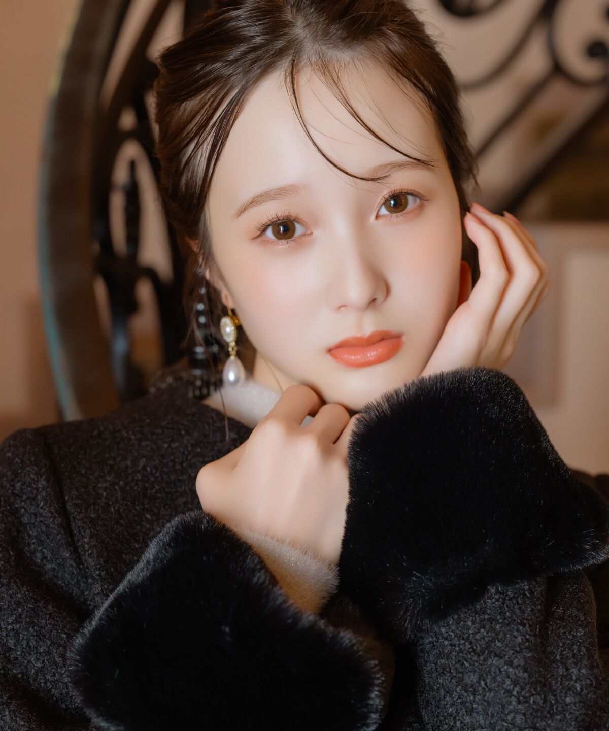 WILLSELECTION「ノーカラーブークレショートコート」|ノーカラーコート|