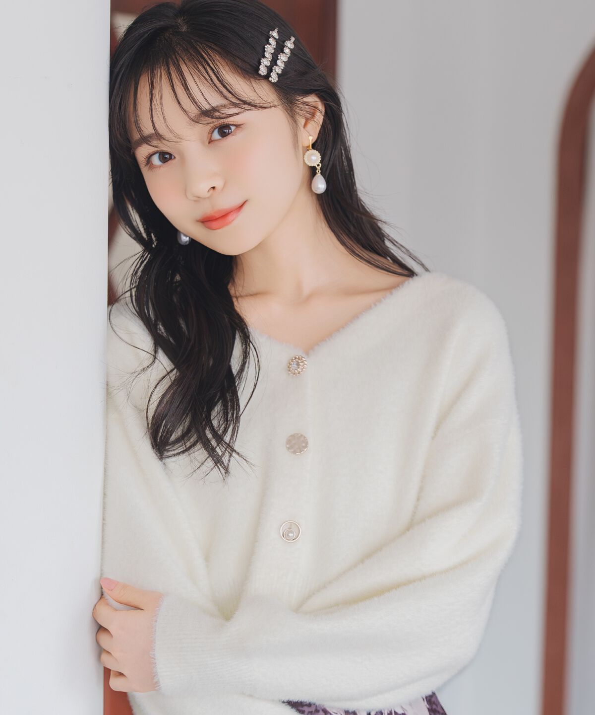 WILLSELECTION「Vネックドロップショルダーカーディガン」|カーディガン|