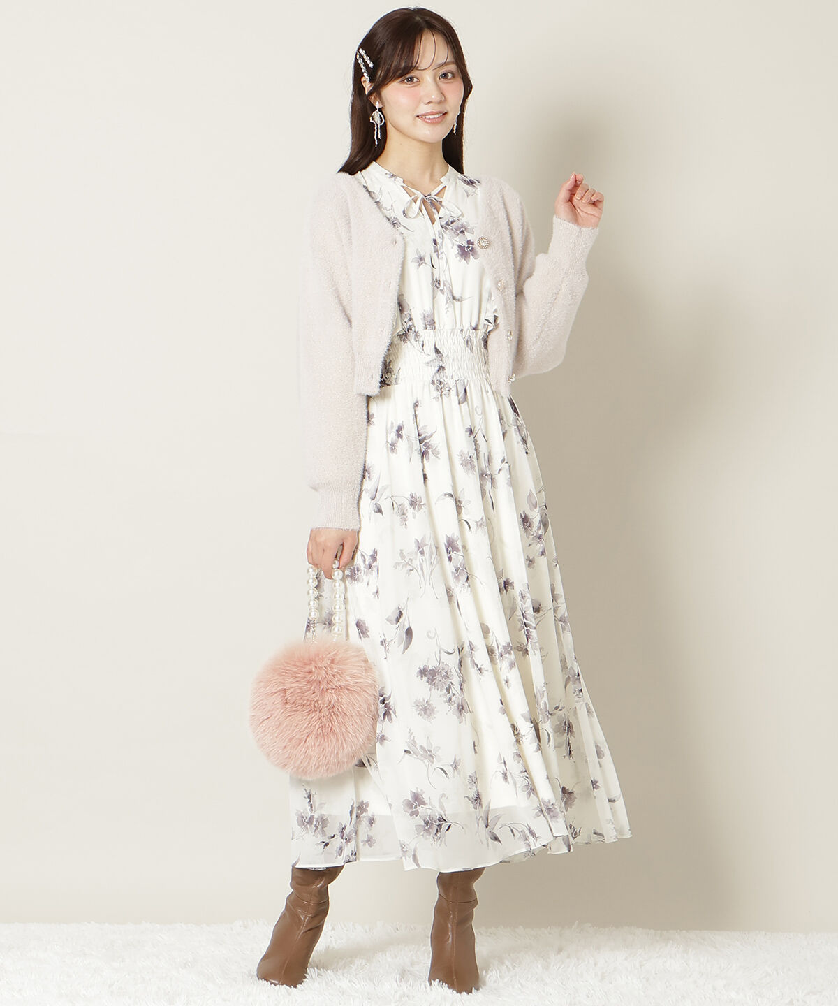 WILLSELECTION「Vネックドロップショルダーカーディガン」|カーディガン|